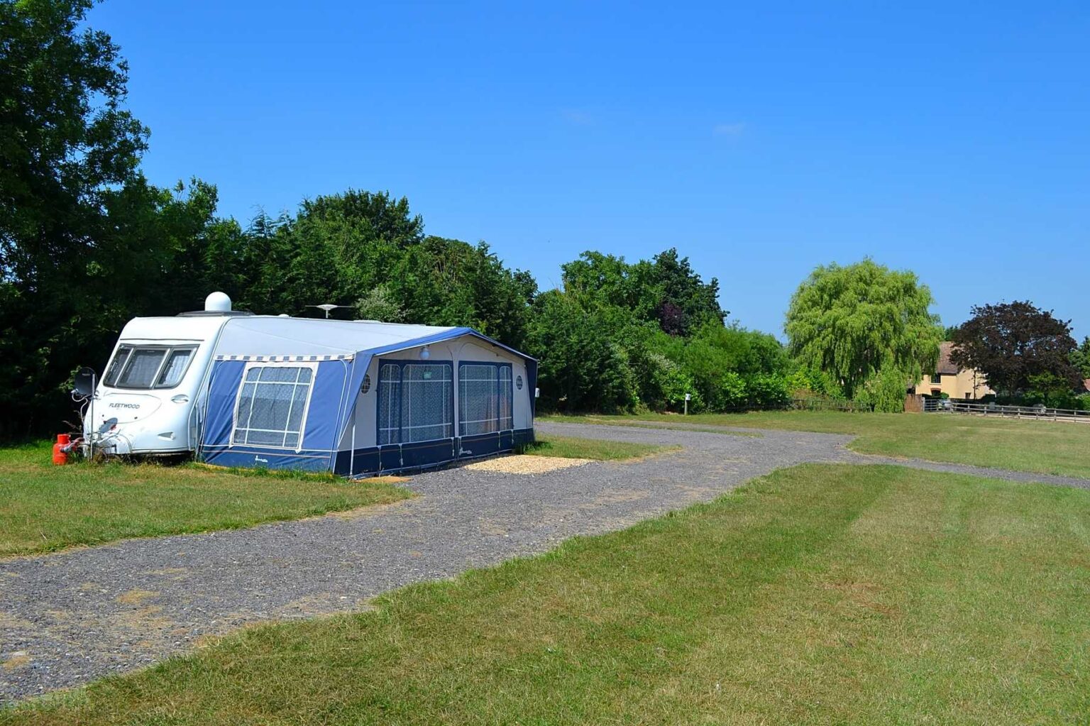 Electric hardstanding touring pitch Kings Ripton Farm
